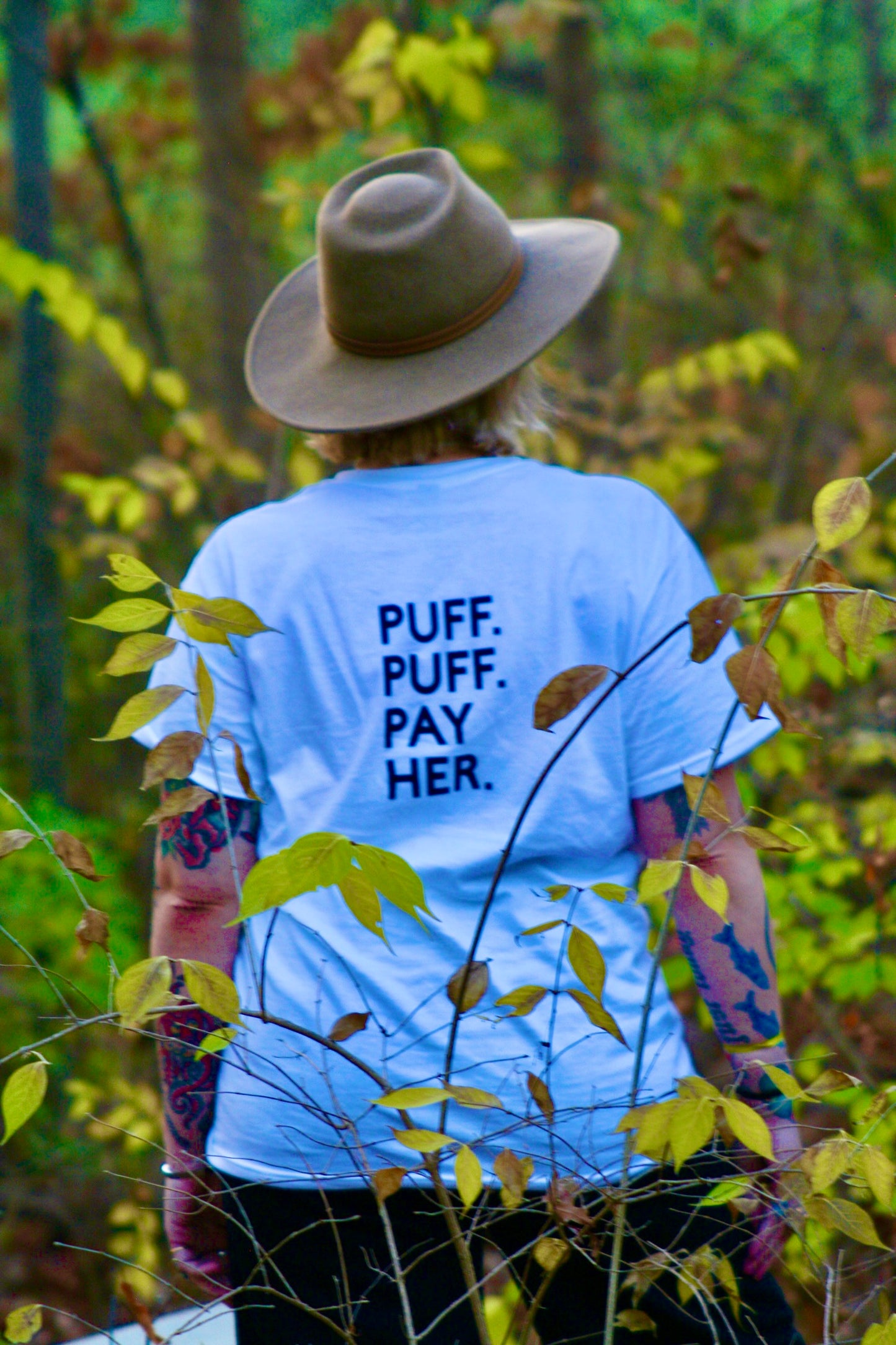 PUFF. PUFF. PAY HER. T-SHIRT